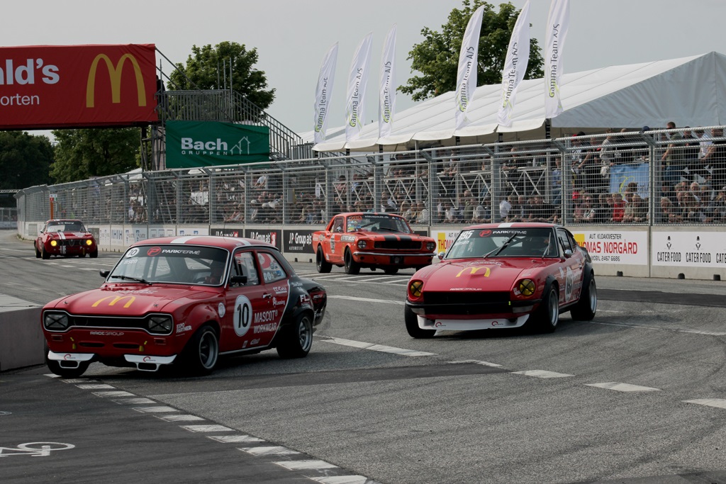 Magnus Kastberg Jensen i Datsun 240Z med nr. 195.
(Foto: Motorsporten.dk)